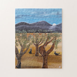 Puzzle Pintura Olivar de Noche de Alfred Fox