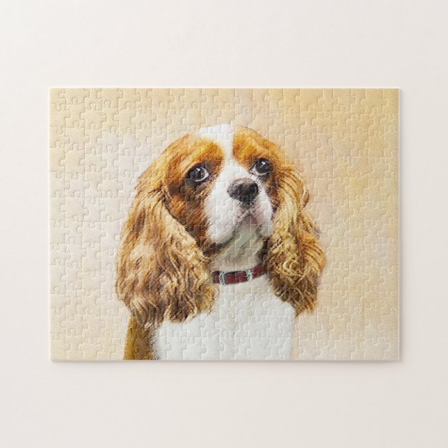 Puzzle Pintura original del Cavalier King Charles Spaniel (Horizontal)