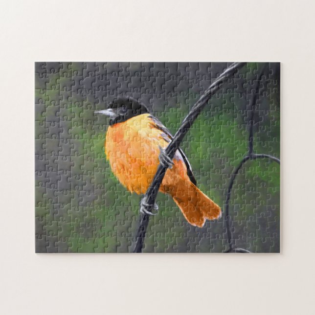Puzzle Pintura Oriole - Arte original de aves (Horizontal)