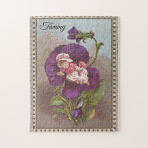 PUZZLE Pintura personalizada de pensamiento morado