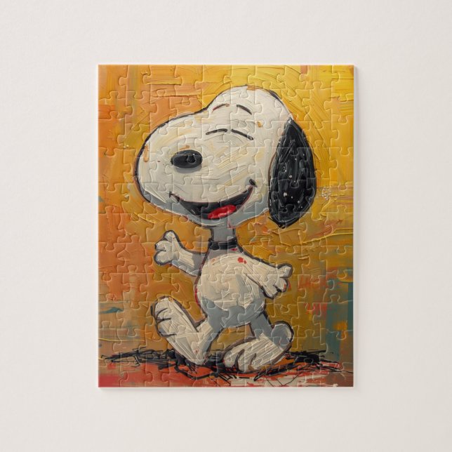 Puzzle Pintura Pop Art de Perro Beagle Alegre (Vertical)
