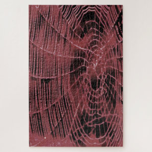 Puzzle Pintura Resumen De Una Magenta Red De Cobardes Ros