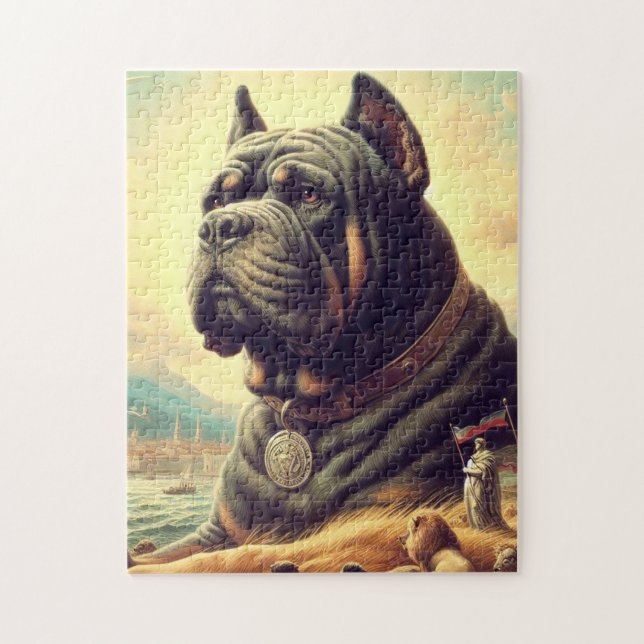 Puzzle Pintura Retro Cane Corso (Vertical)