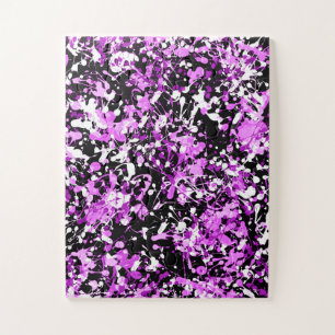 Puzzle Pintura salpicada en orquídea