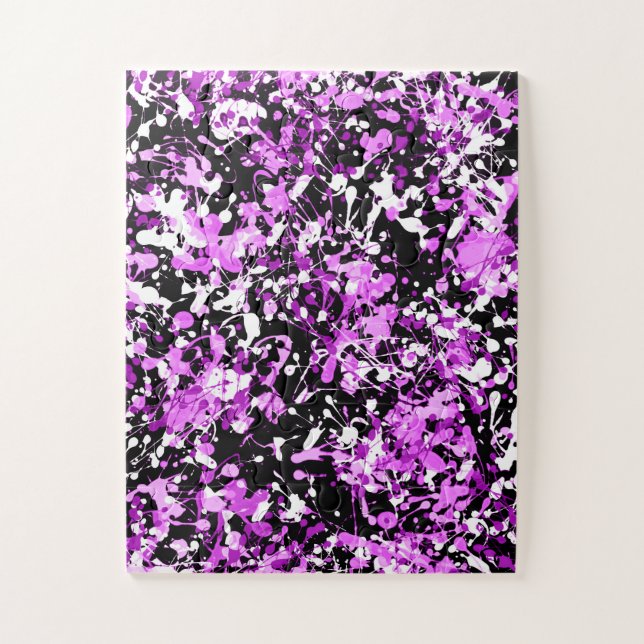Puzzle Pintura salpicada en orquídea (Vertical)