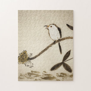 Puzzle Pintura tradicional china de la tinta con los