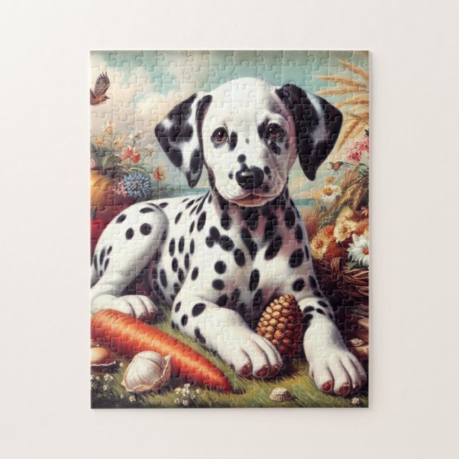 Puzzle Pintura vintage cúta dálmata (Vertical)