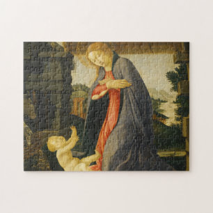 Puzzle Pintura Virgin Adoring Child Sandro Botticelli