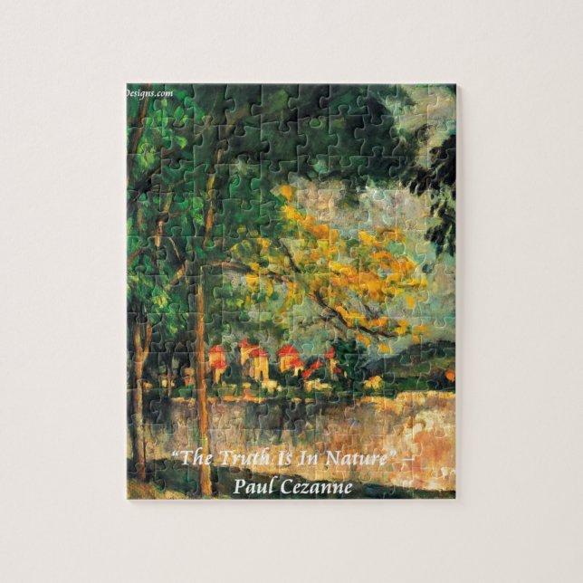 Puzzle Pintura y cita natural de Paul Cezanne (Vertical)