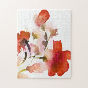Puzzle Pinturas florales abstractas de la acuarela