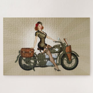 Puzzle Pinup de la motocicleta del Ejército Sgt Davidson