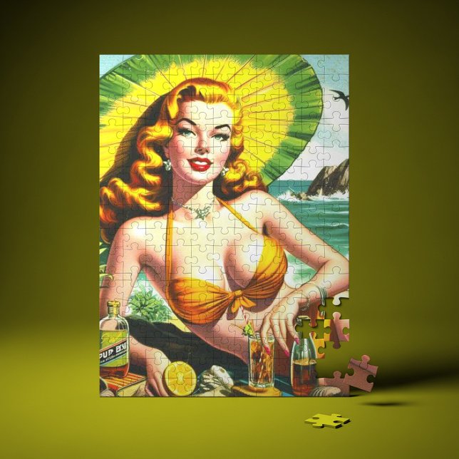 Puzzle Pinup tropical vintage (Subido por el creador)
