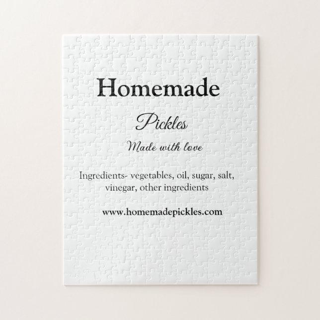Puzzle Piquetes caseros hechos con amor agregar sitio web (Vertical)