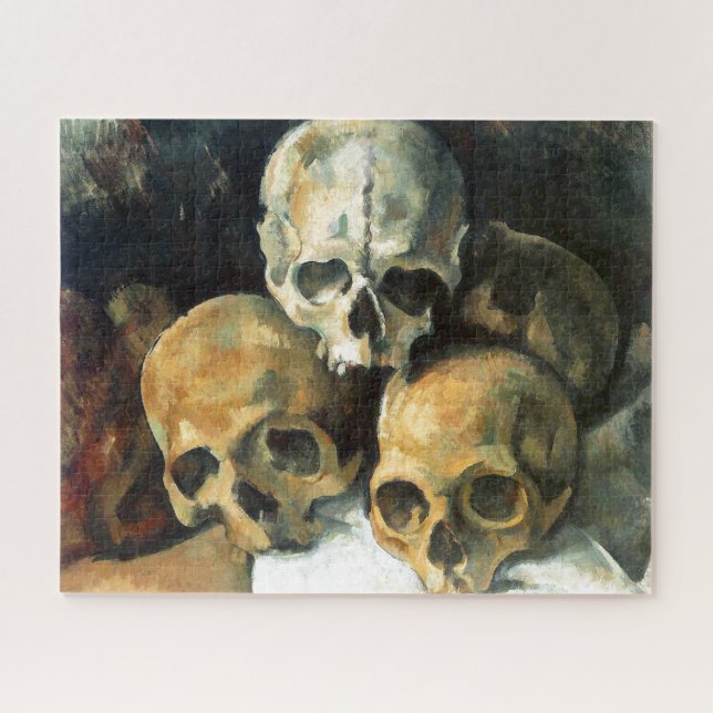 Puzzle Pirámide de Skulls Paul Cezanne Pintura arte (Horizontal)