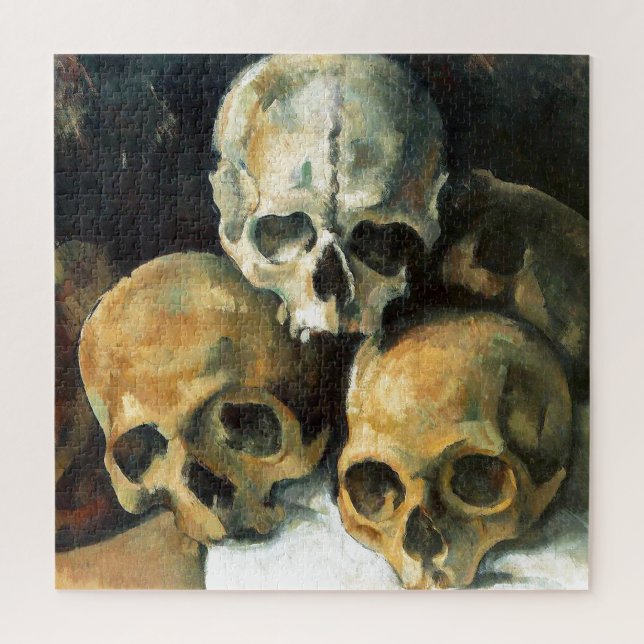 Puzzle Pirámide de Skulls Paul Cezanne Pintura arte (Vertical)