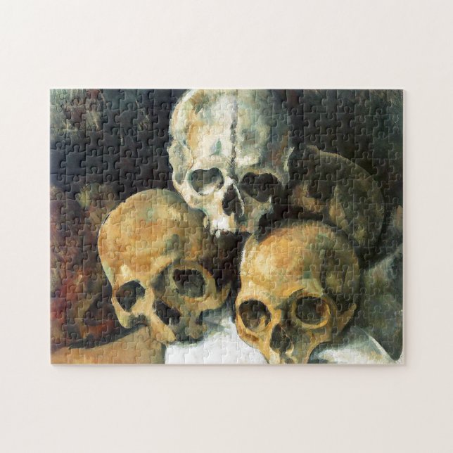 Puzzle Pirámide de Skulls Paul Cezanne Pintura arte (Horizontal)
