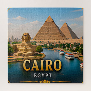Puzzle Pirámides de El Cairo y esplendor eterno del Nilo