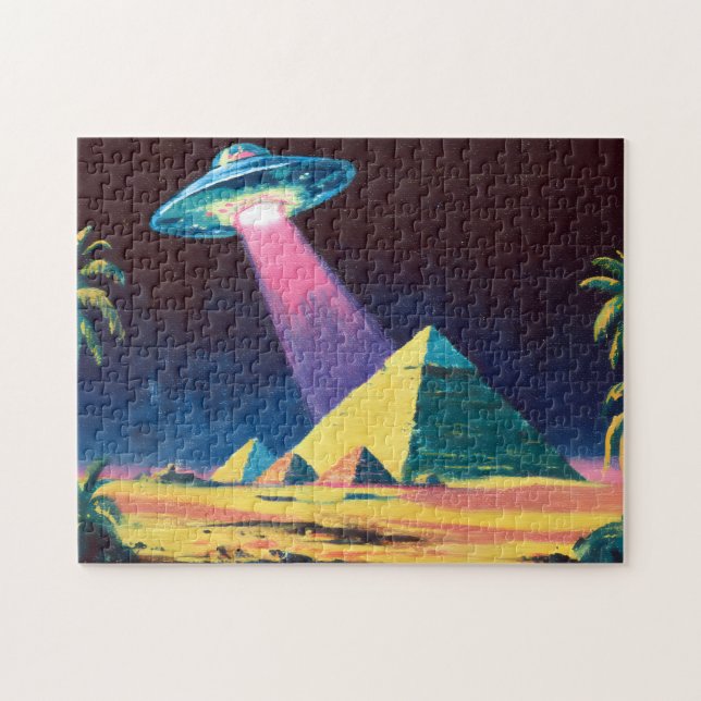 Puzzle Pirámides egipcias de OVNI Alien (Horizontal)