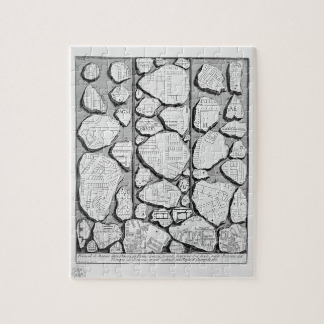 Puzzle Piranesi-Mapa de Juan de Rome&Forma antiguo Urbis (Vertical)