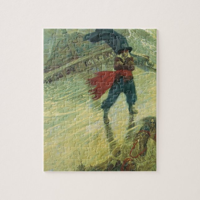 Puzzle Pirata Antiguo, El holandés errante de Howard Pyle (Vertical)