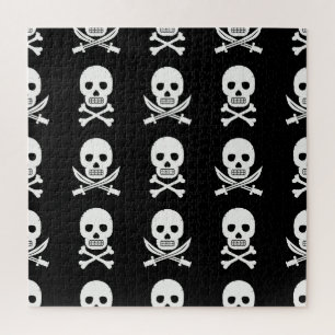 Puzzle Pirata Skulls Crossbone Seless Pattern