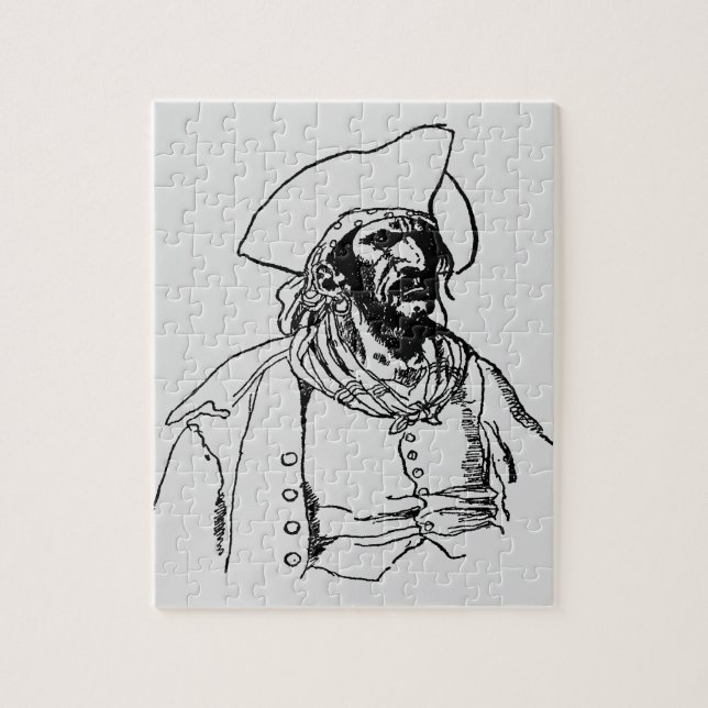 Puzzle Piratas antiguos, un boceto de pirata por Howard P (Vertical)