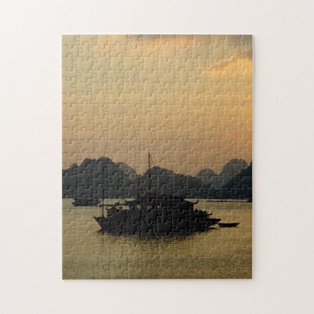 Puzzle Piratas de Halong Bay, Sunset y Vietnam/Asia (Vertical)