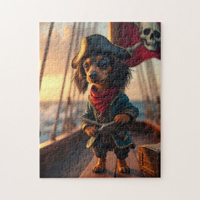 Puzzle Pirate Dachshund (Vertical)