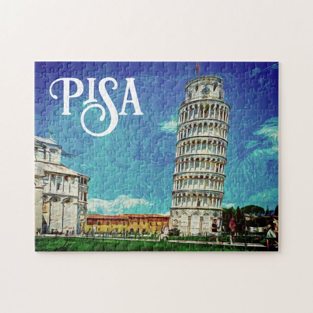 Puzzle Pisa Italia europe Paint Colorful (Horizontal)