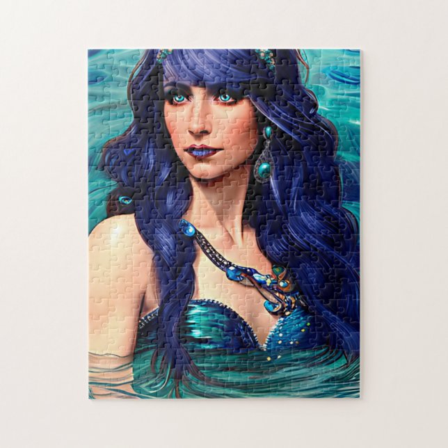 Puzzle Pisces Mermaid Queen Original Fantasy art  (Vertical)
