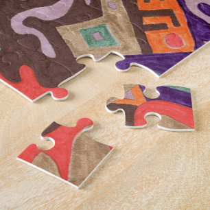 Puzzle Piscina geoorgánica, arte abstracto