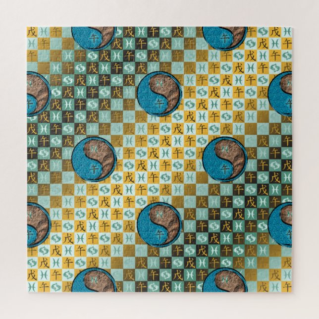 Puzzle Piscis & Caballo de Tierra (Vertical)