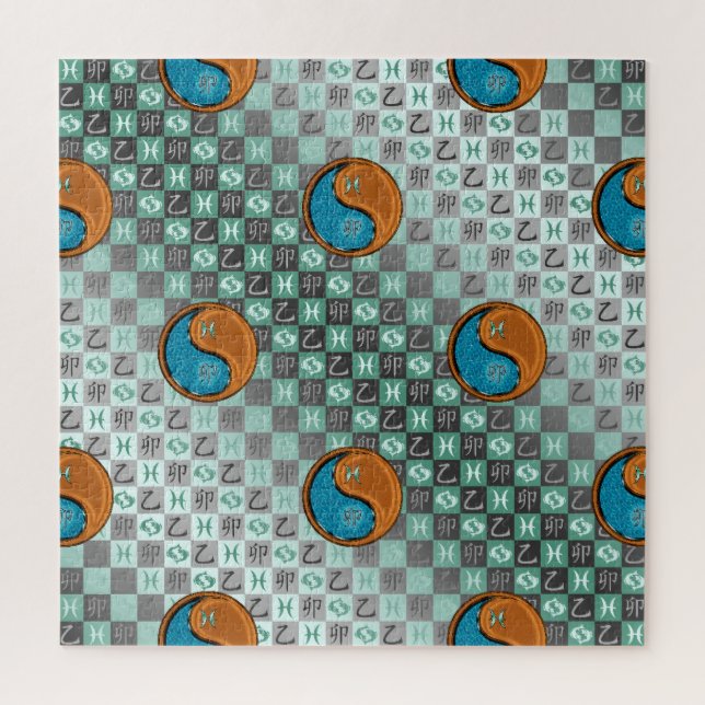 Puzzle Piscis & Conejo de Madera (Vertical)