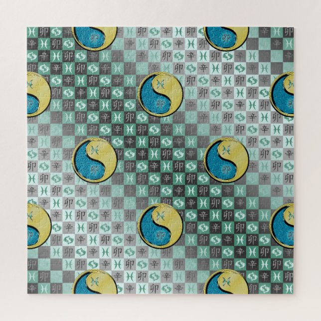 Puzzle Piscis y Conejo de Metal (Vertical)