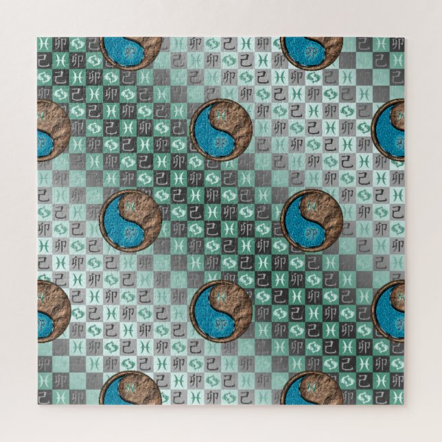 Puzzle Piscis y Conejo de Tierra (Vertical)