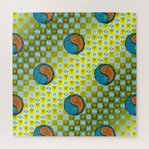 Puzzle Piscis y Mono de Madera