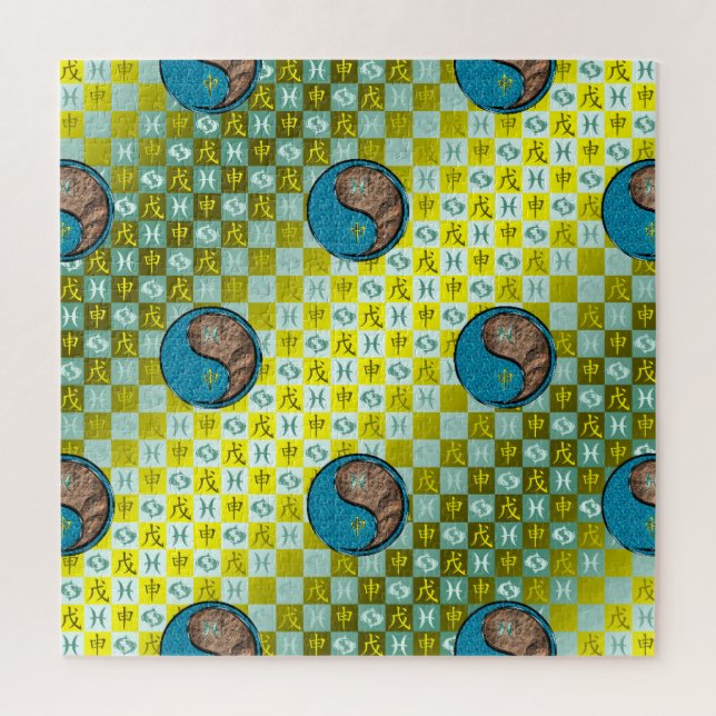 Puzzle Piscis y Mono de Tierra (Vertical)