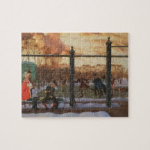 Pista de hielo en invierno (por Konstantin Somov)