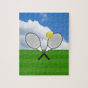 Puzzle Pista de tenis y carritos de TENIS