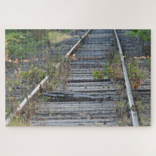 Puzzle Pistas de tren y pájaro pequeño