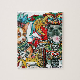 Puzzle Pitbull y chihuahua