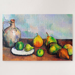 Puzzle Pitcher and Fruit, Paul Cezanne