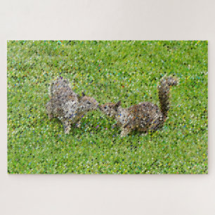Puzzle Pixel Art - Dos ardillas