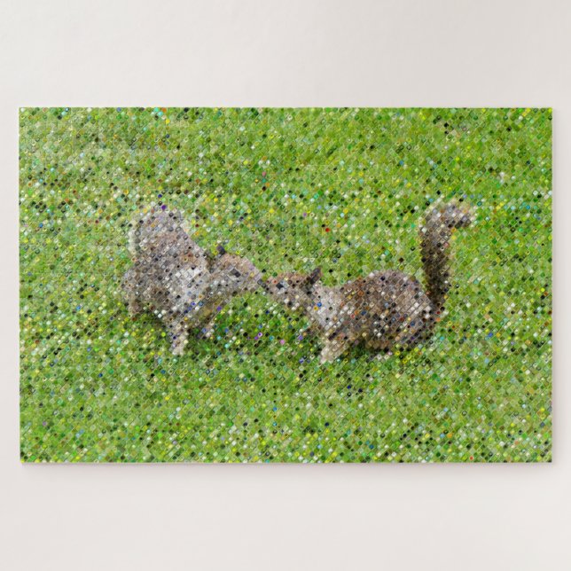 Puzzle Pixel Art - Dos ardillas (Horizontal)
