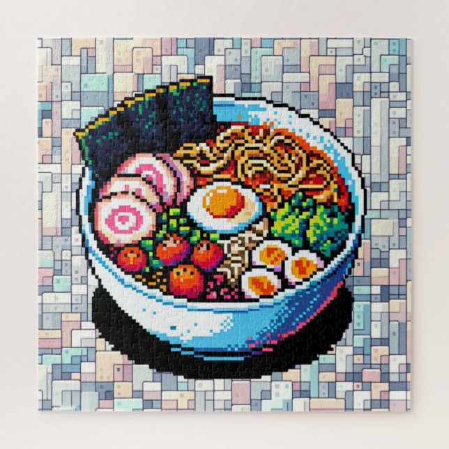 Puzzle Pixel Art Ramen Noodles (Vertical)