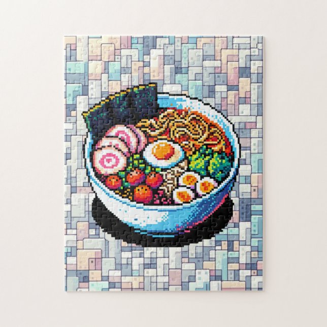 Puzzle Pixel Art Ramen Noodles (Vertical)