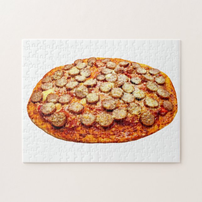 Puzzle Pizza con Pepperoni y salchicha (Horizontal)