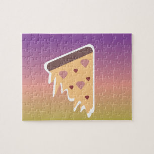 Puzzle Pizza de Amantes de Queso Ombre Gradiente Colorido