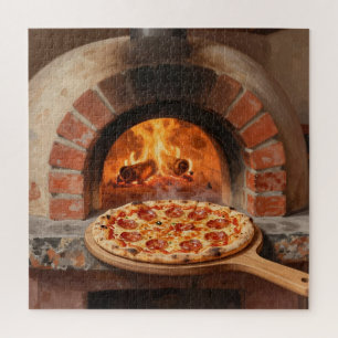 Puzzle Pizza de Pepperoni a la Leña Rústica Italiana