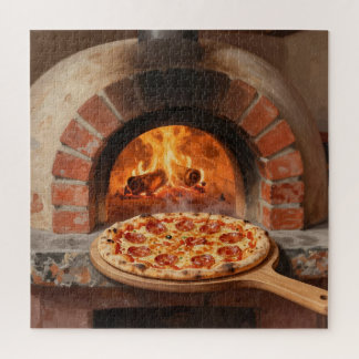Puzzle Pizza de Pepperoni a la Leña Rústica Italiana 